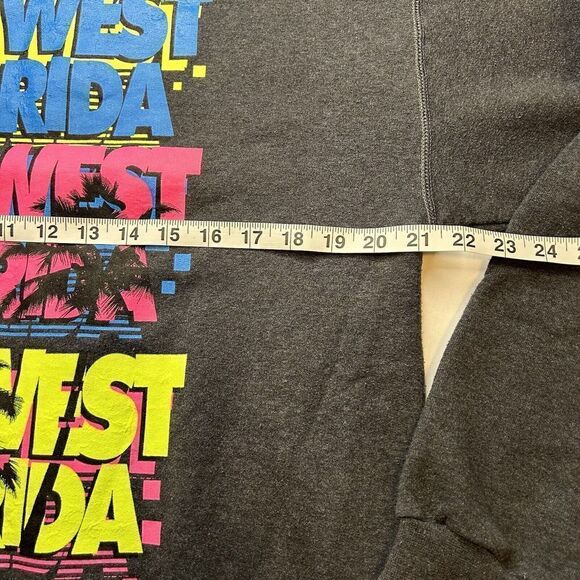 Hanes Key West Florida Crewneck Sweatshirt Gray Size Medium - Picture 5 of 7